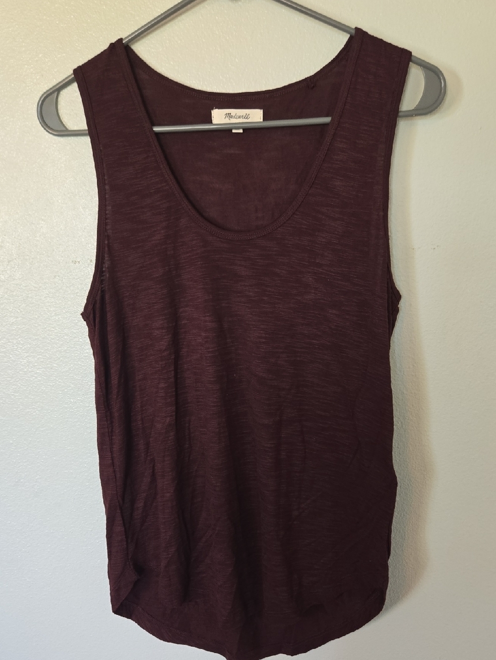 Madewell | Burgundy Burnout Tank Top Size Small